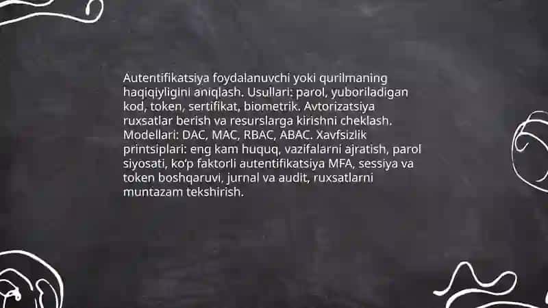 Axborot texnalogiyalarning havfszligni taminlash 3
