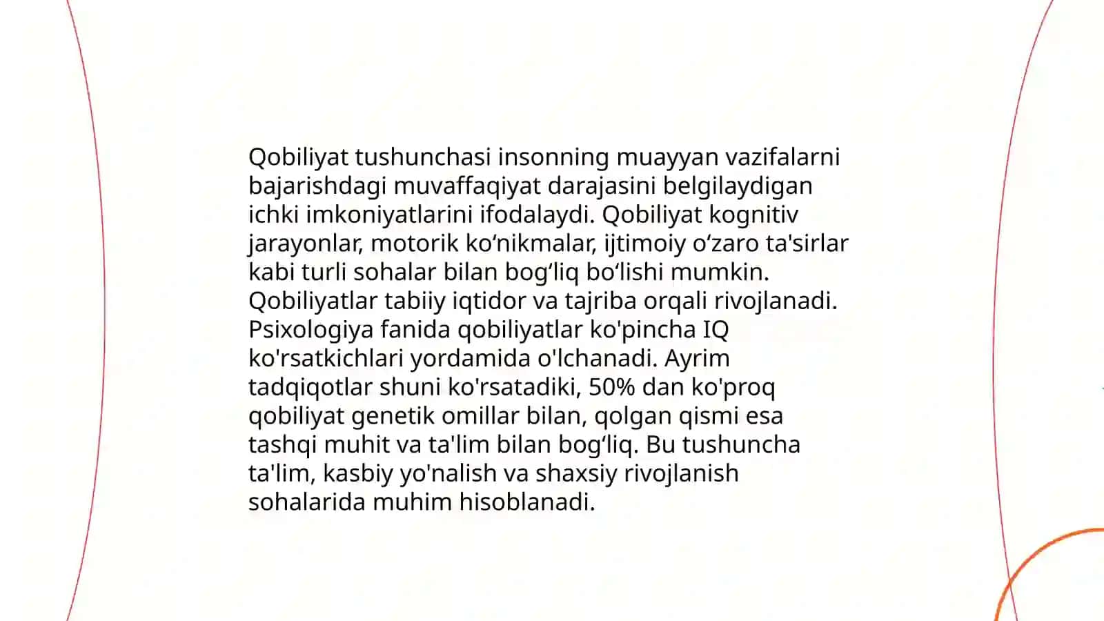 Qobiliyat va uning rivojlanishi 3