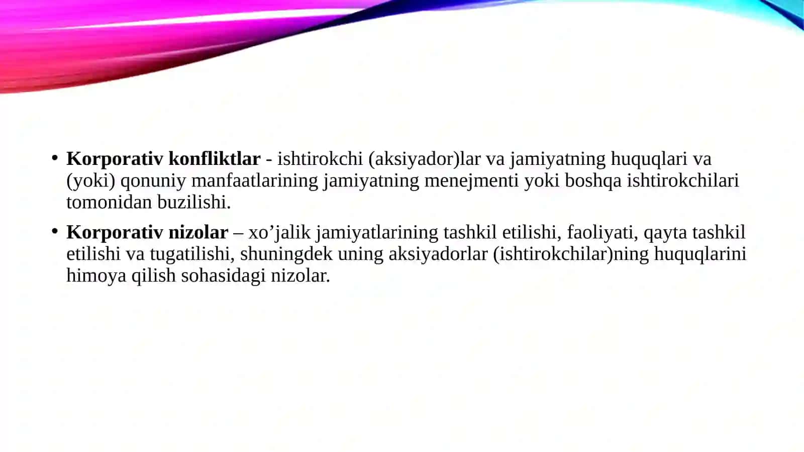 Korporativ Nizolar 3