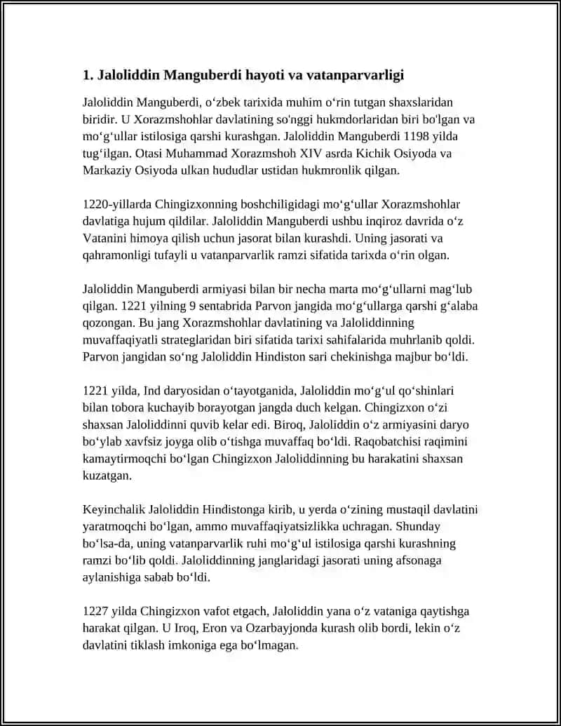 JALOLIDDIN MANGUBERDI VATAN HIMOYACHISI 3