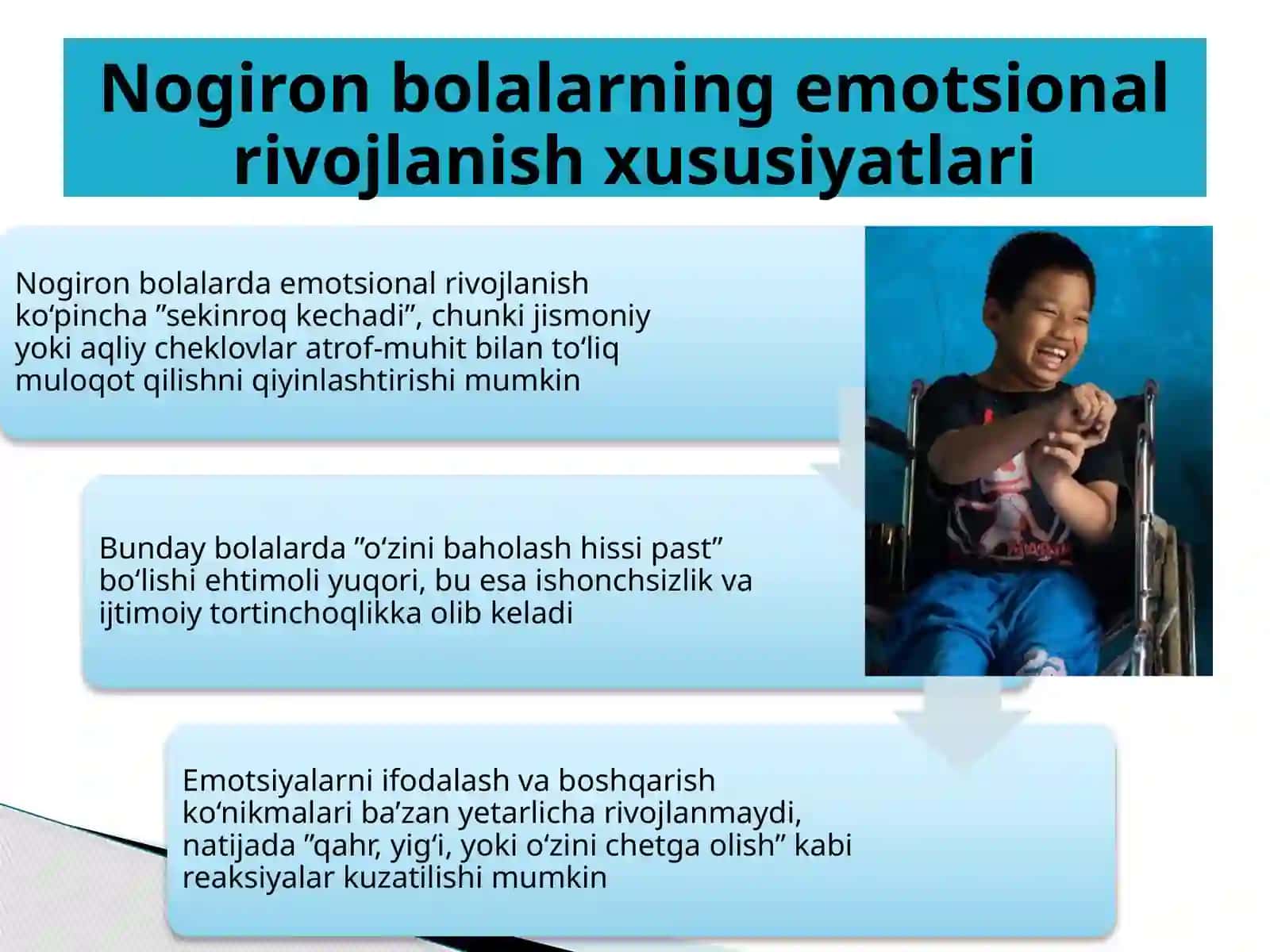 Nogiron bolalarning emotsional rivojlanishi 3