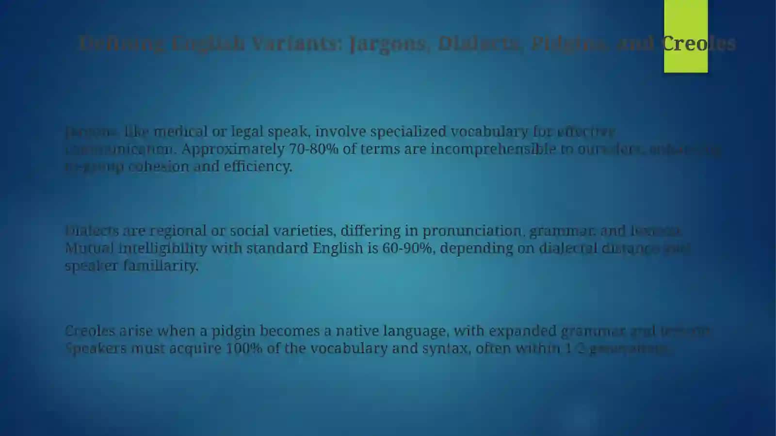 Presentation on Variants of English 3