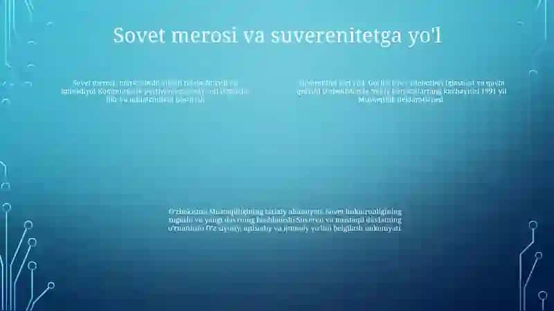 Mustaqil OʻZbekiston Respublikasining Tashkil Topishi Va Uning Tarixiy Ahamiyati 3