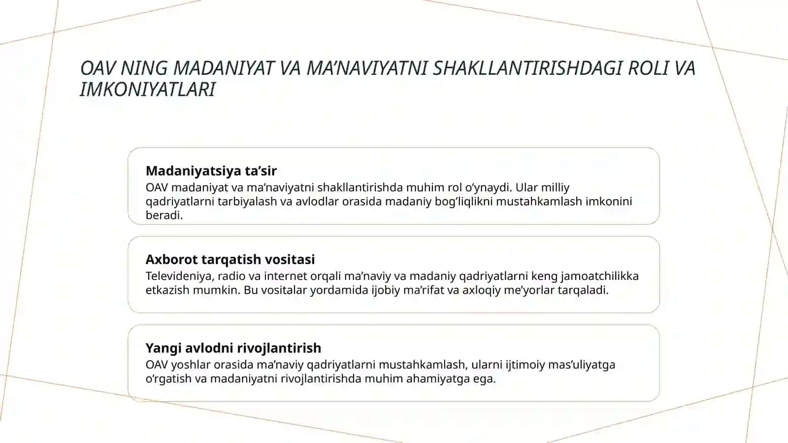 Oila ma’naviy muhitini sog’lomlashtirishda OAV o’rni 3