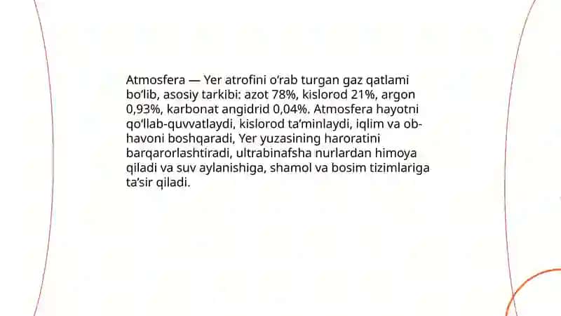 YER ATMOSFERASI HAQIDA UMUMIY MA'LUMOT 3
