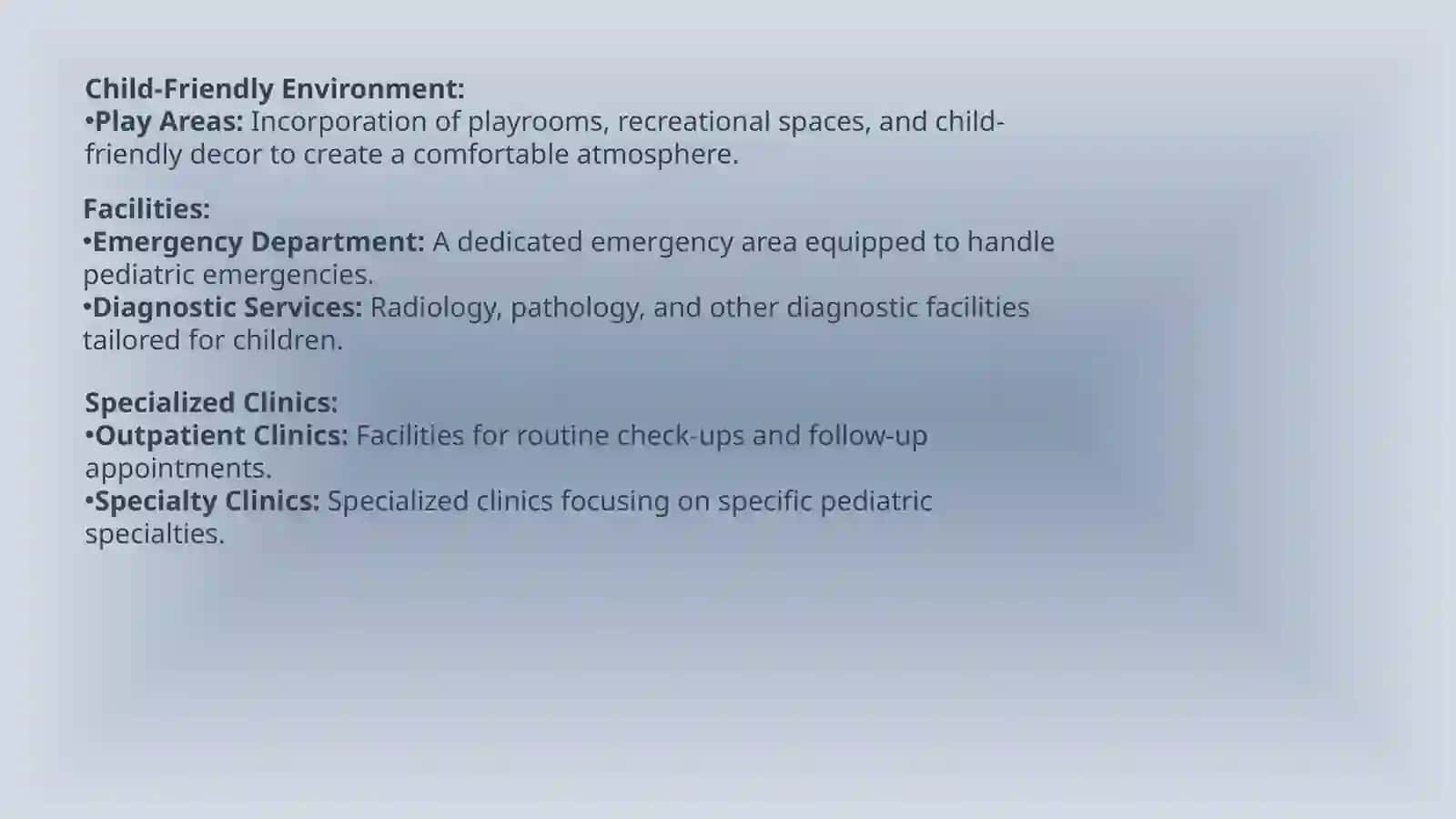 STRUCTURE OF CHILDREN HOSPITAL 3