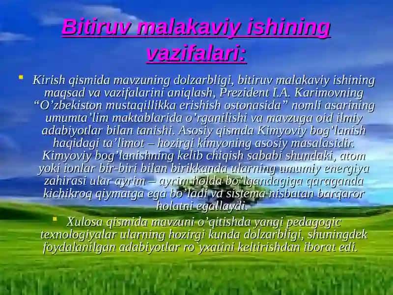 Molekulyar orbitallar metodi o’qitish metodikasi 3