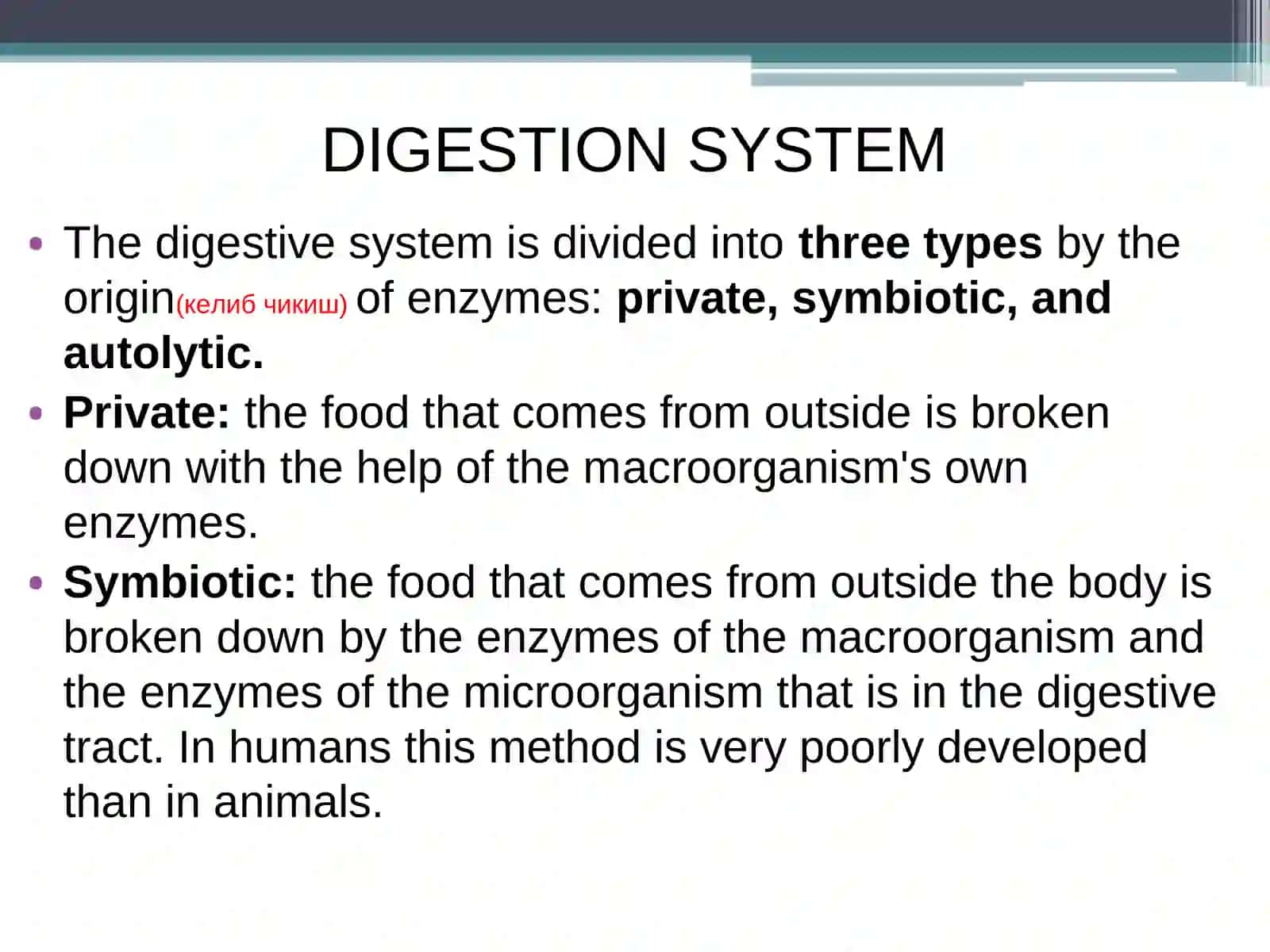PHYSIOLOGY OF THE DIGESTION SYSTEM 3