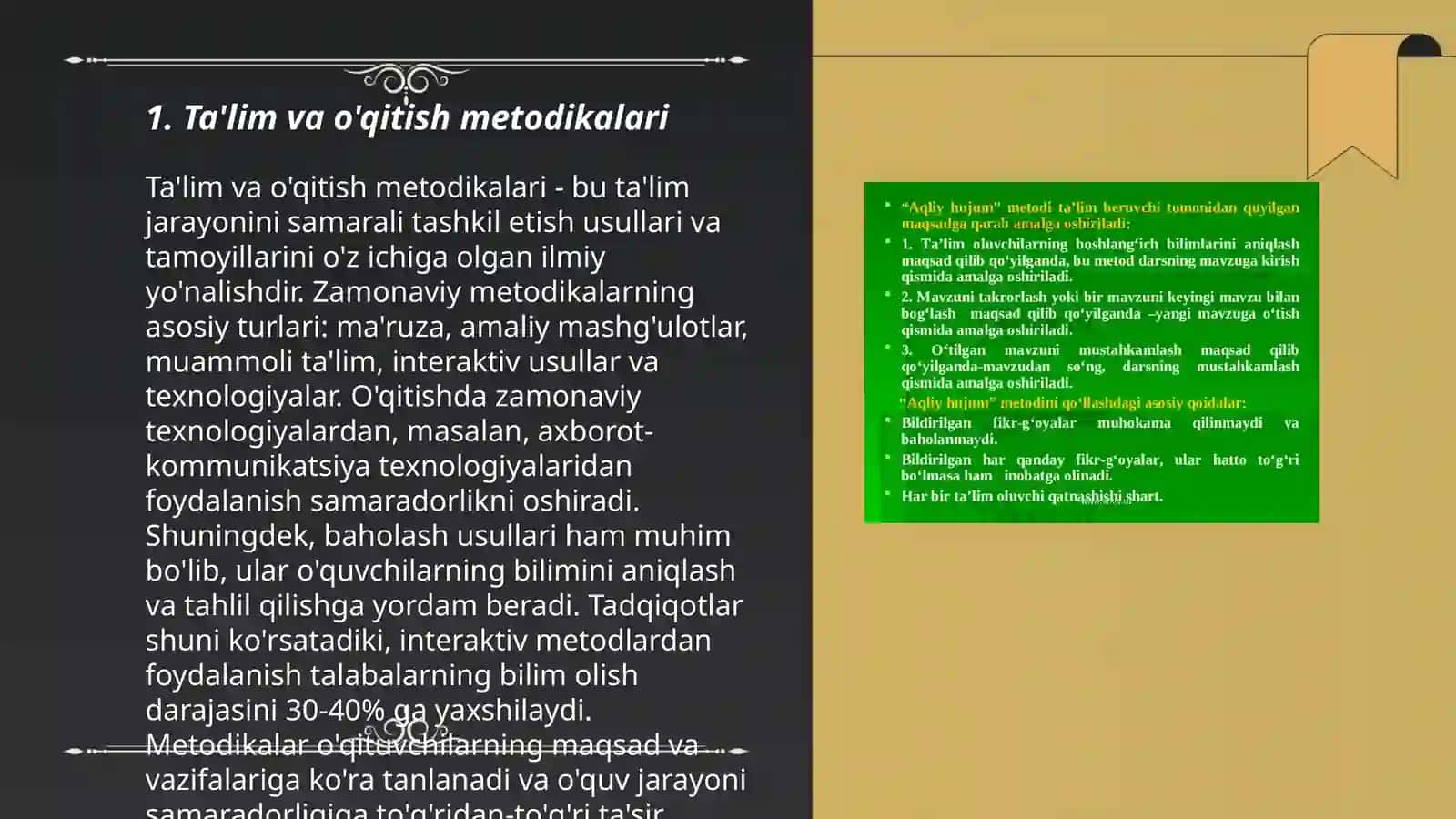 Ta'lim va o'qitish metodikalari 3