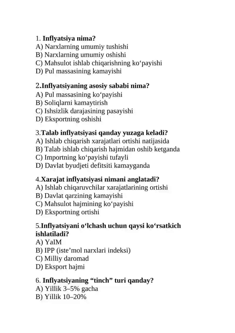 Infilyatsiyava uning namoyon bo'lish shakllari 3