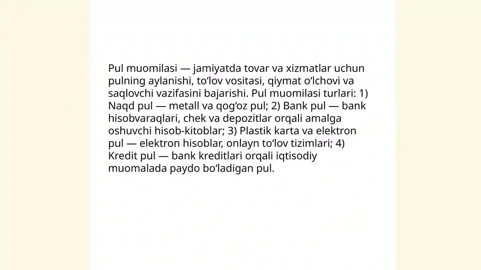 Pul muomilasi, kredit va banklar 3
