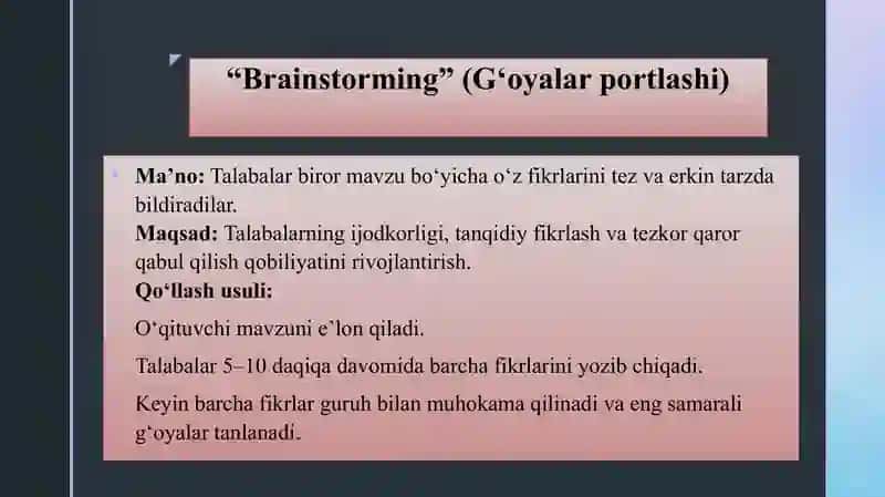 INTERFAOL METODLAR VA ULARNI QO‘LLASH MAHORATI. 3