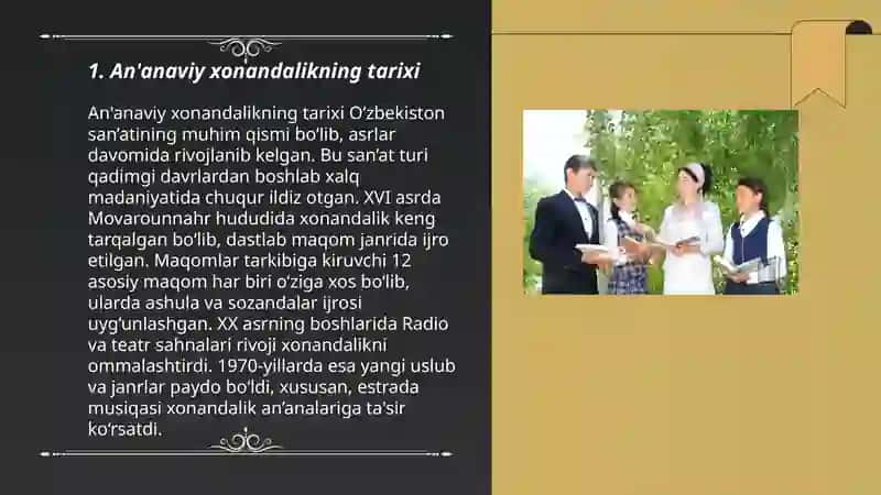 An'anaviy xonandalik ustoz shogird an'analari 3
