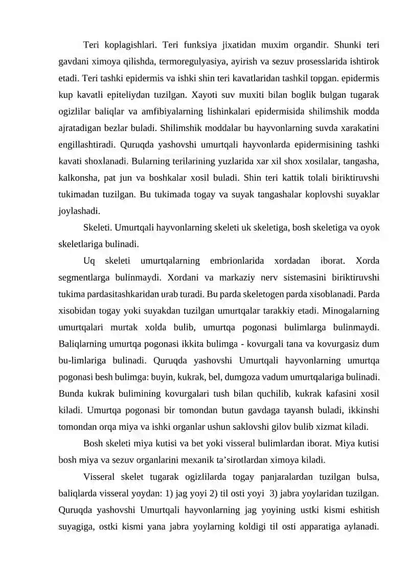 Umurtqalilar kenja tipi 3