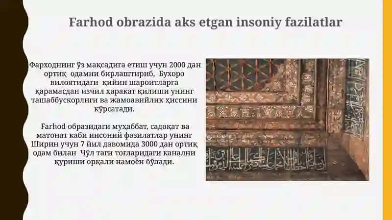 Farhod va Iskandar obrazlarida odamiylik xislatlarining talqini 3