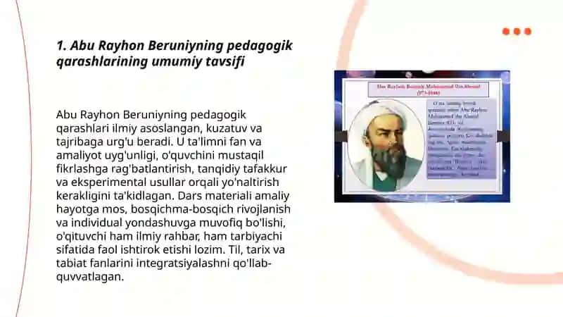 Abu Rayxon Beruniyning pedagogik qarashlari 3