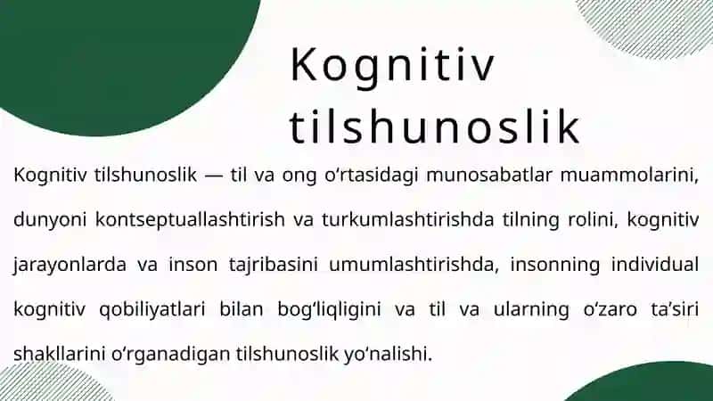 Kognitiv tilshunoslik haqida taqdimot 3