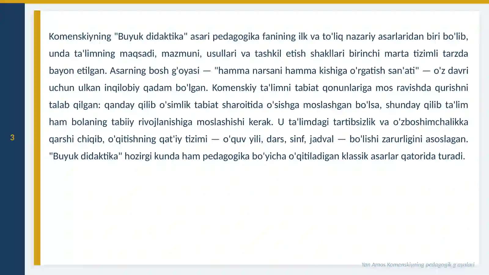 YAN AMOS KOMENSKIYNING PEDAGOGIK G'OYALARI 3