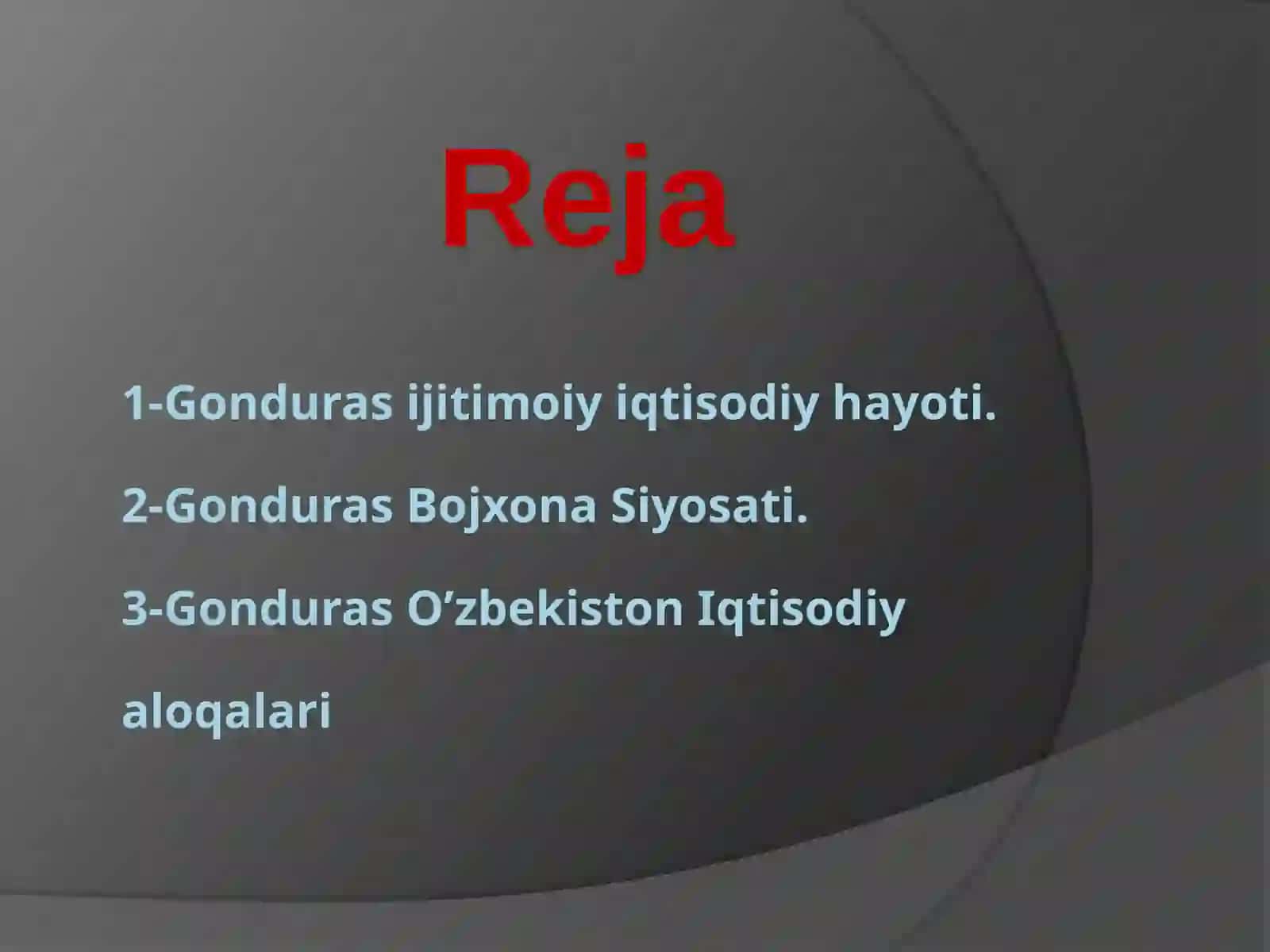 Gonduras Bo'jxona Siyosati 3