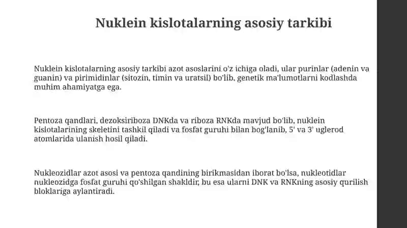 Nuklein kislotalar strukturasi 3