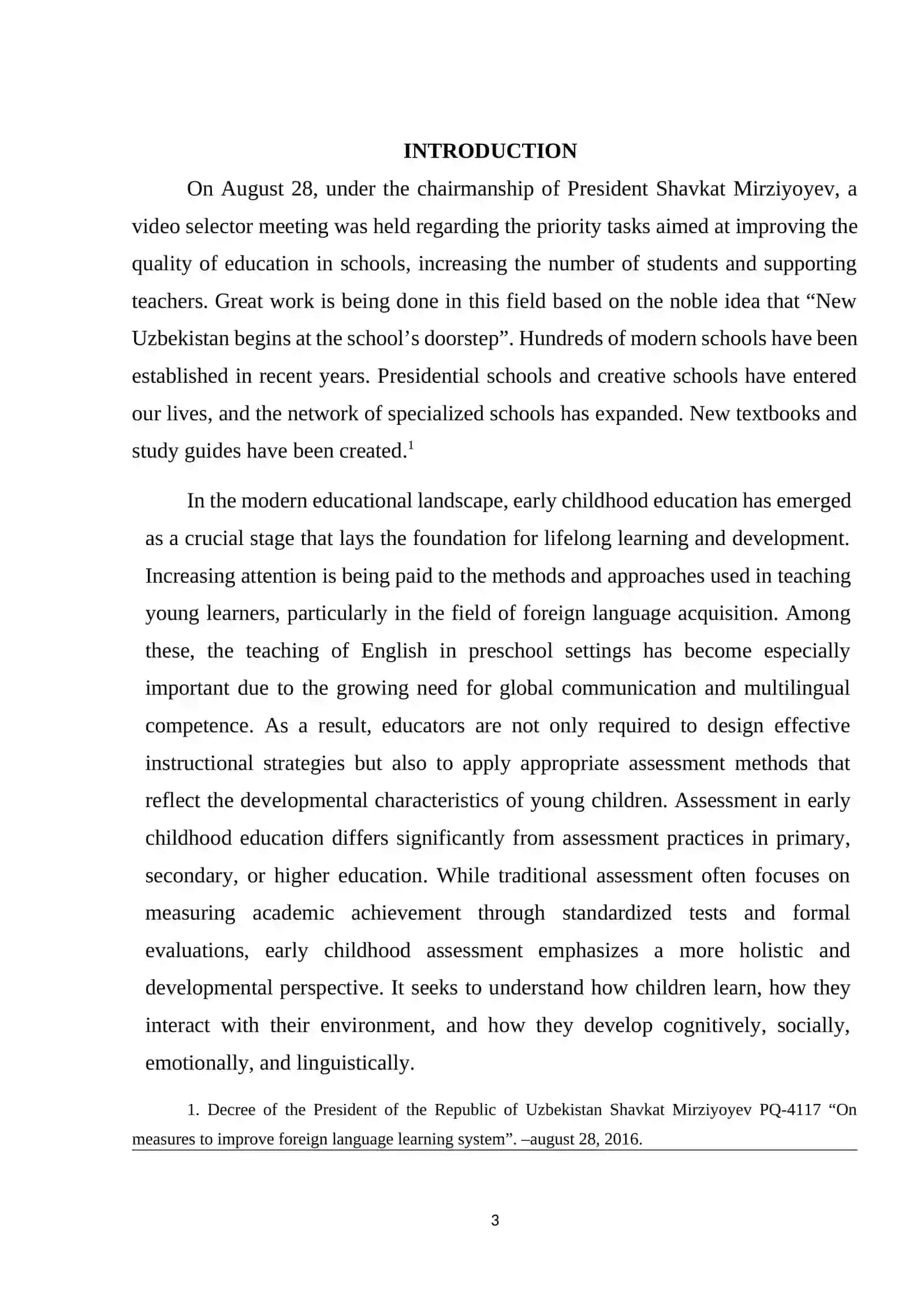 Observation as an Assessment Tool in Preschool English Classrooms 3