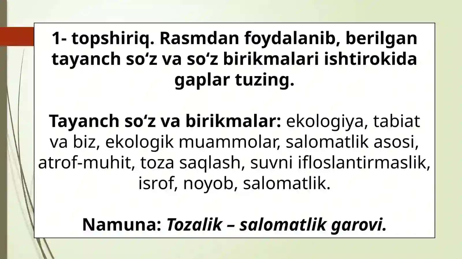 O‘zbektili “EKOLOGIYA VA BIZ” 3