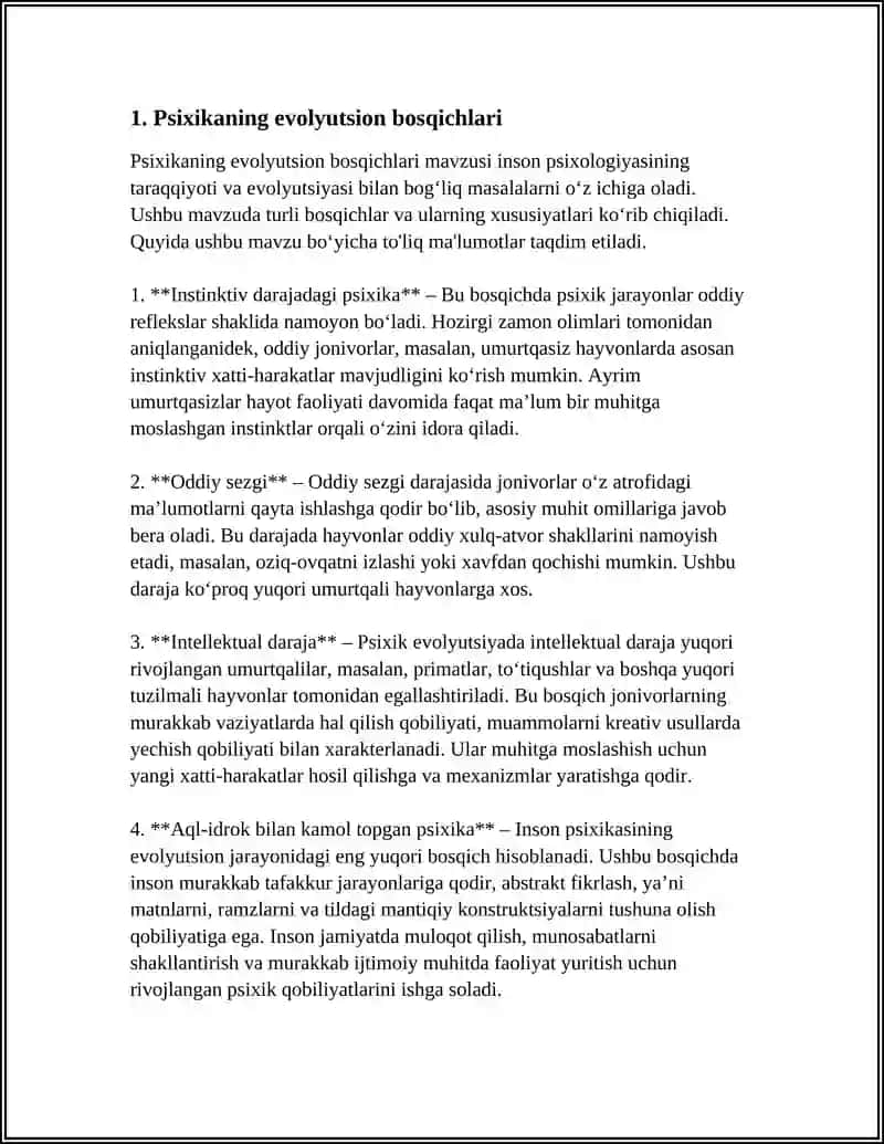 PSIXIKANING FILOGENETIK TARAQQIYOTI 3