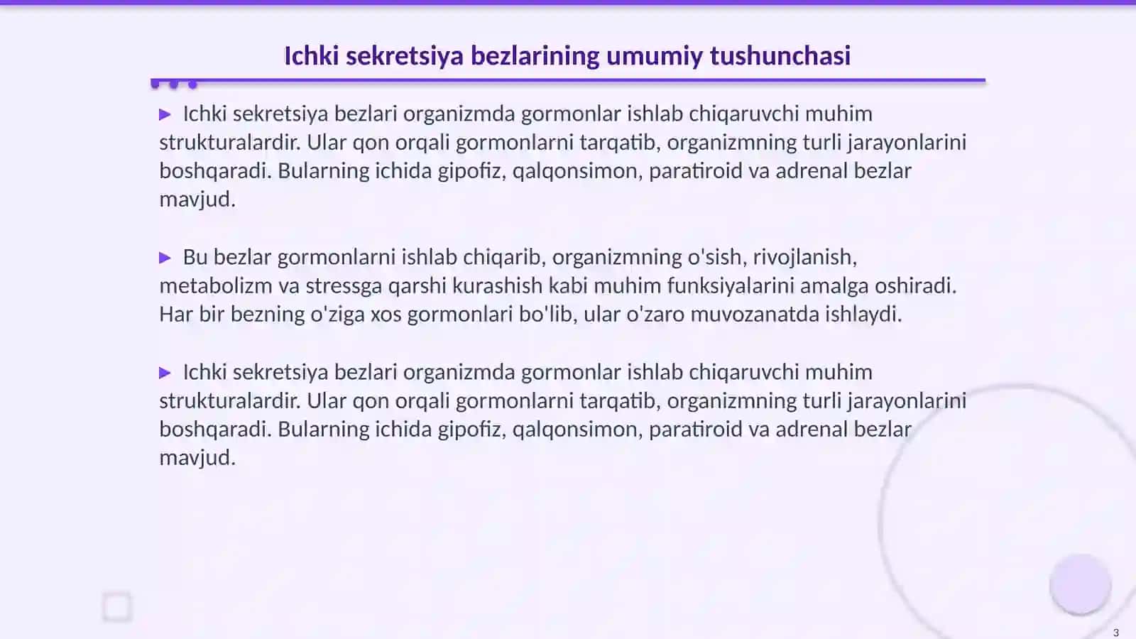 Ichki sekretsiya bezlari 3