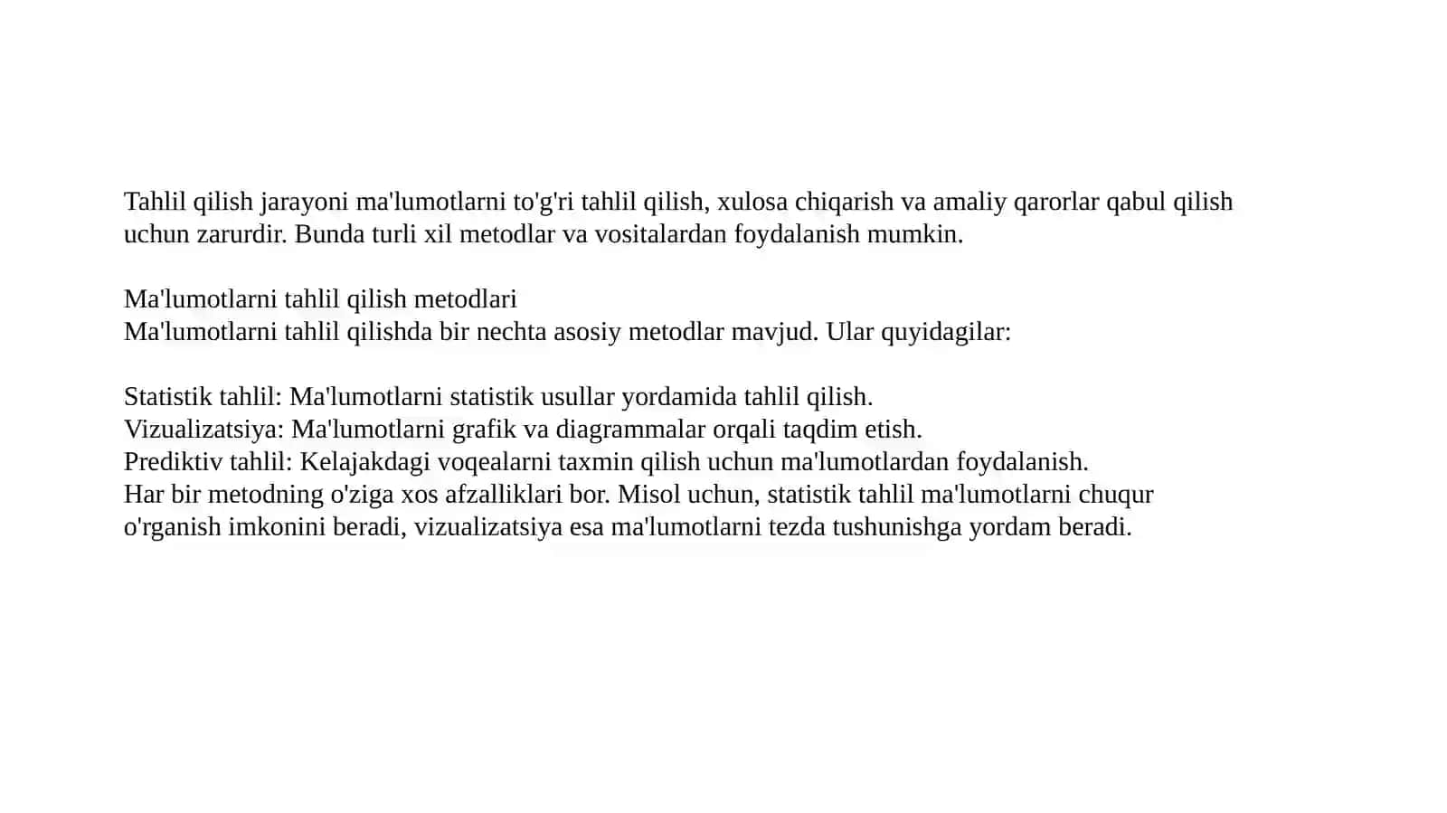 Ma'lumotlarnitahlilqilish va qaror qabul qilish 3