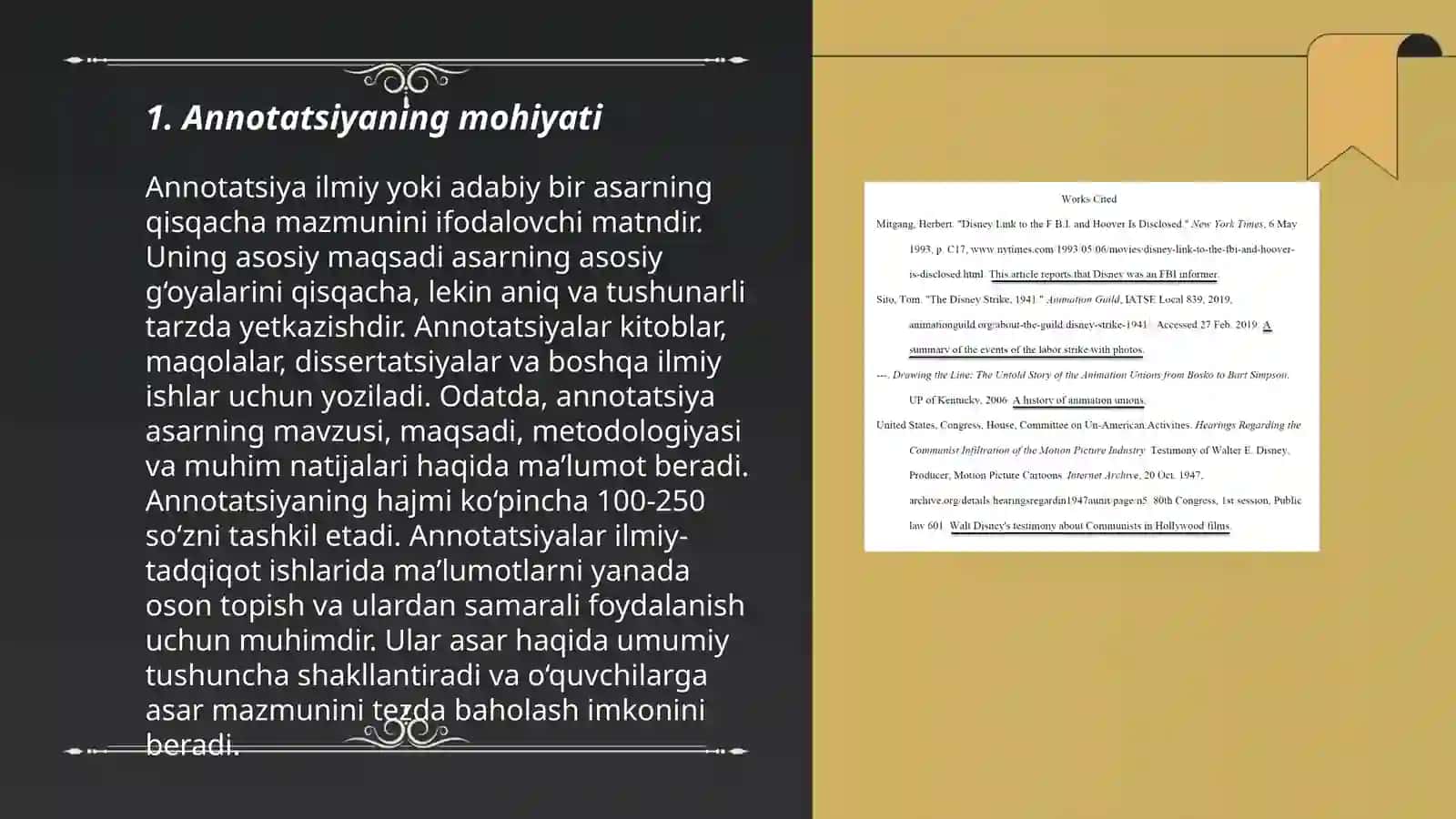 Annatatsiya yozish 3