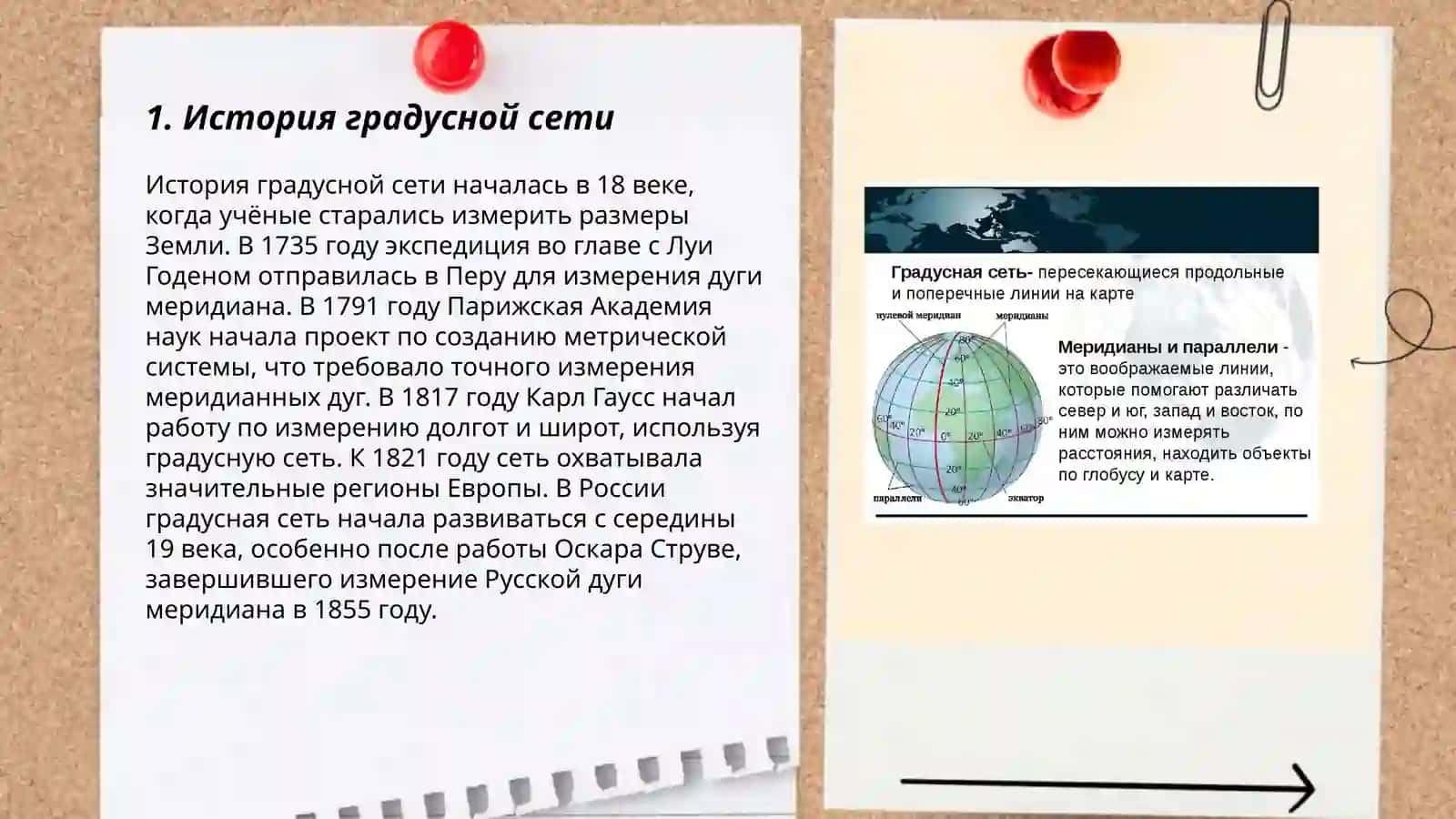 Градусная сеть и географические координаты 3