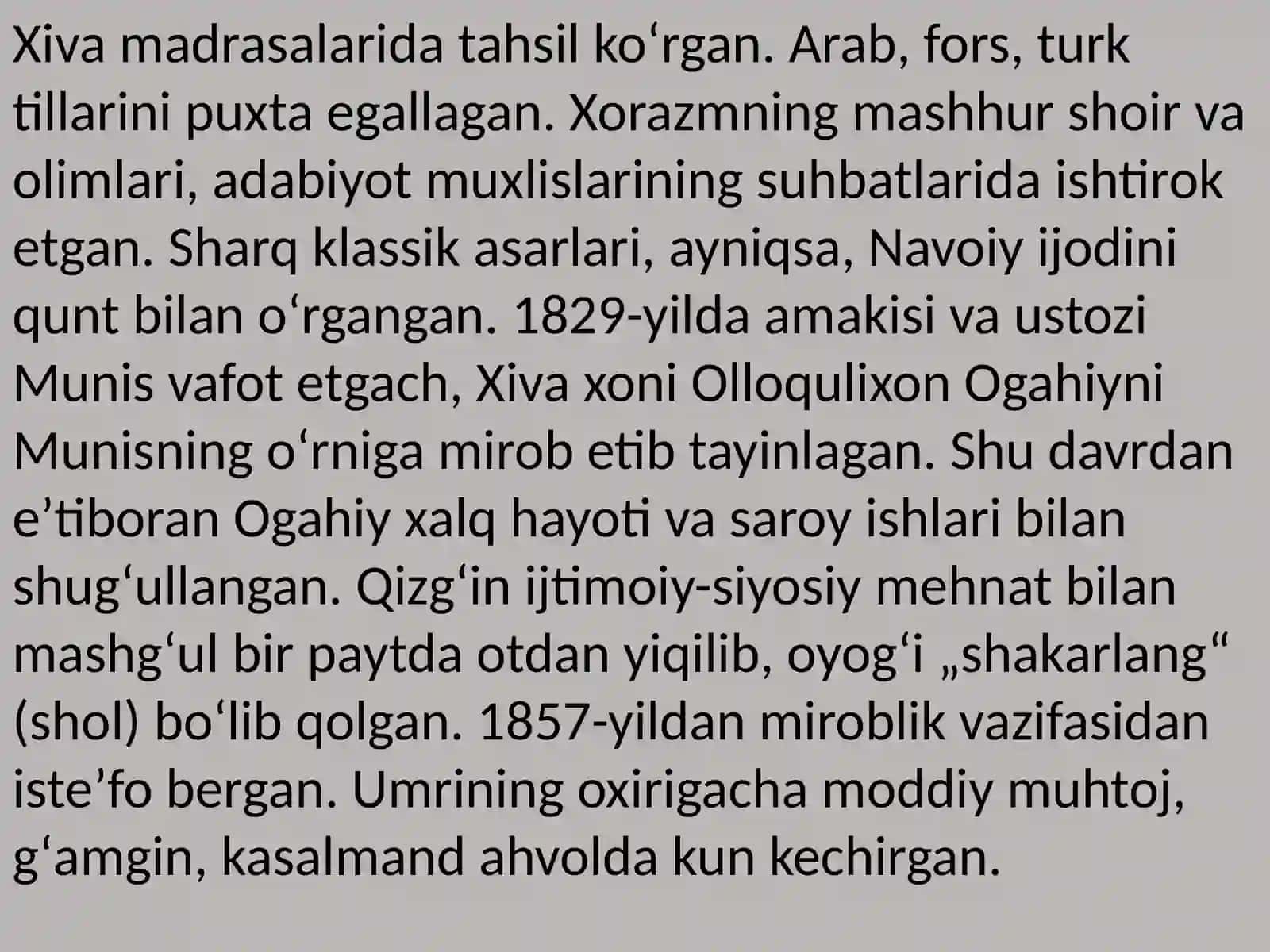 Ogahiyning poetik mahorati 3