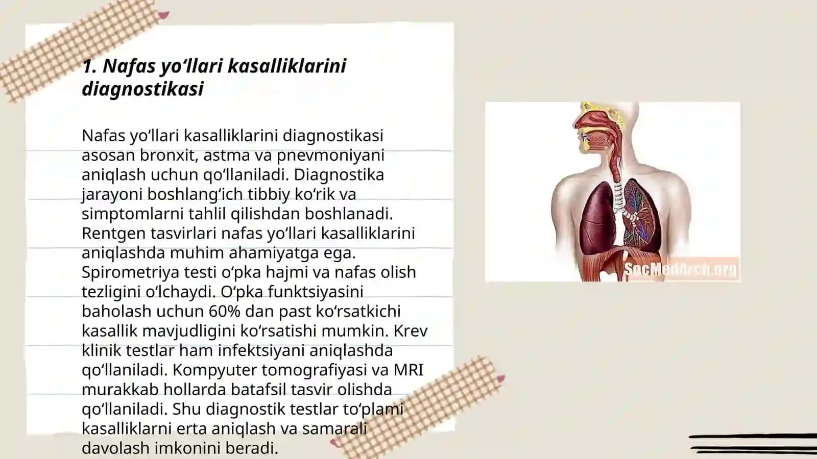 Nafas olish a'zolari kasalliklarini zamonaviy labarator-instrumental tekshiruv uslublari 3