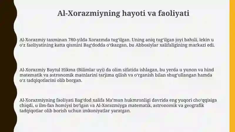 Qomusiy olim Al-Xorazmiy 3