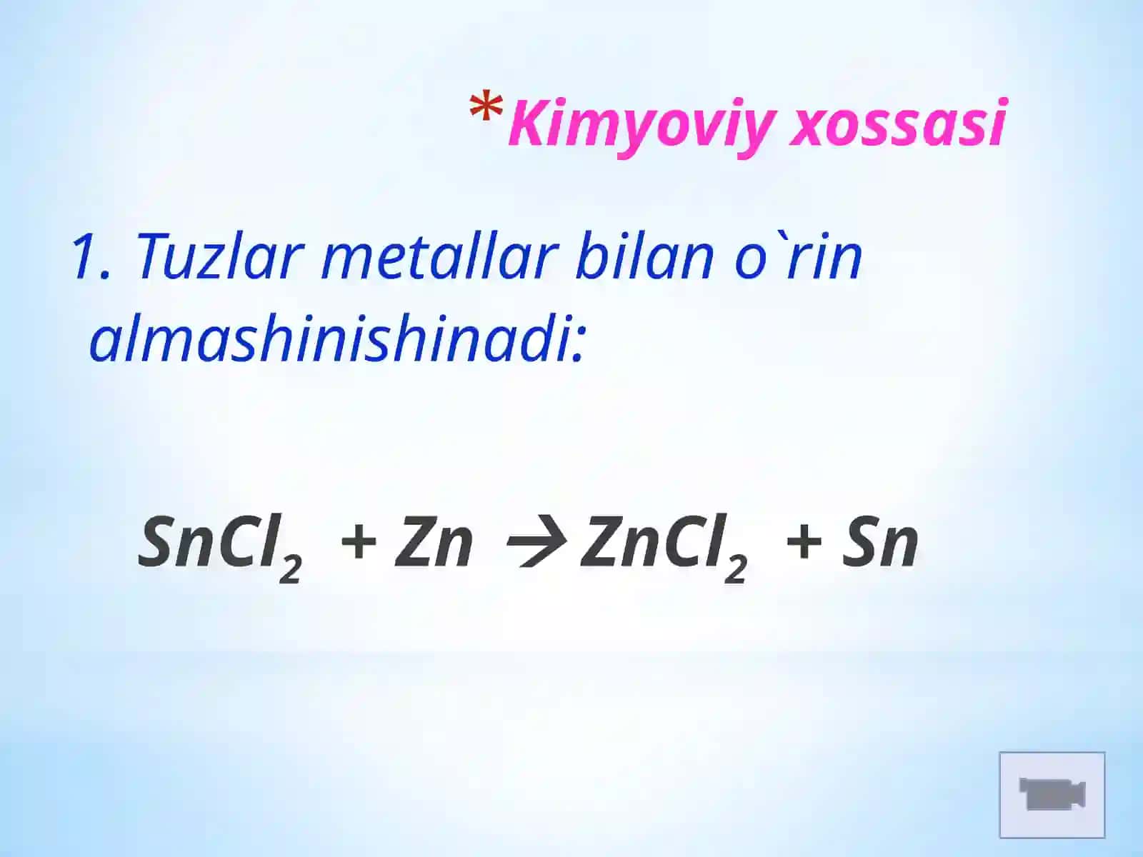 Tuzlarni olinishi va xossalari 3