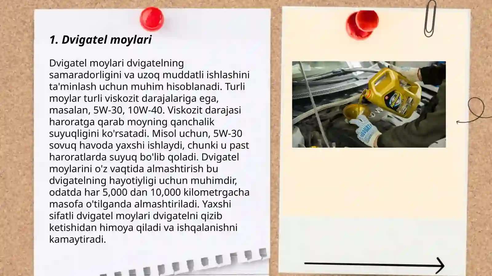Avtomobillarda ishlatiladigan moylash materiallari 3