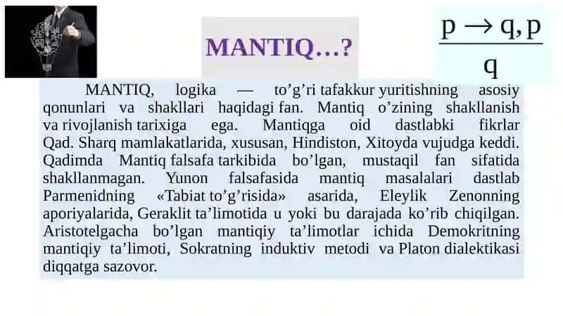 Falsafada mantiqning oʼrni 3