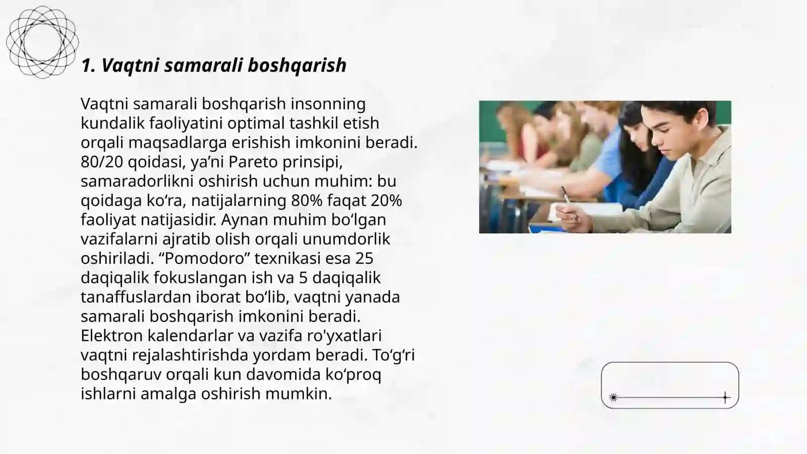 Shaxsiy akademik faoliyatni tashkil etish 3
