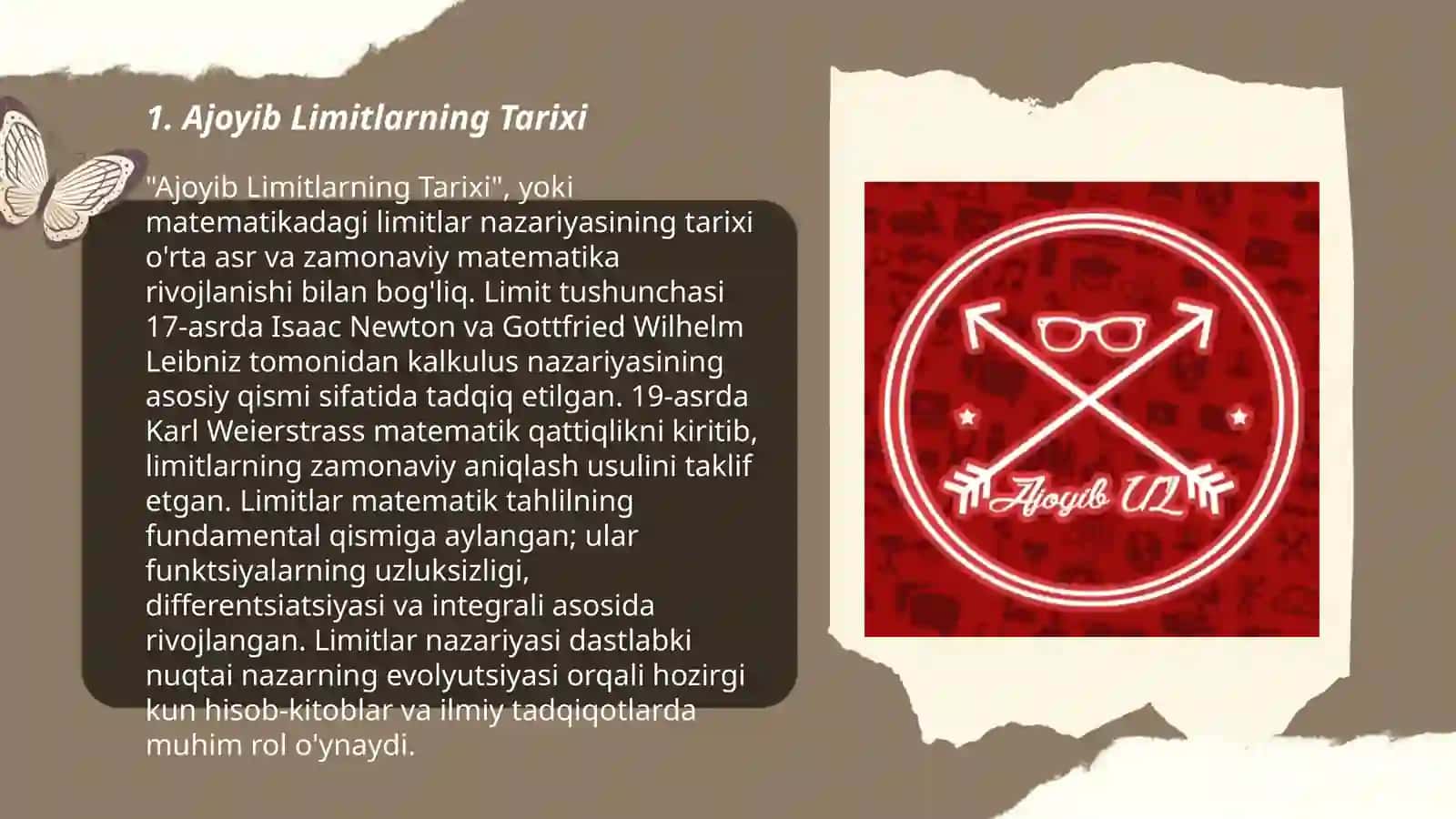 Ajoyib Limitlarning Tarixi 3