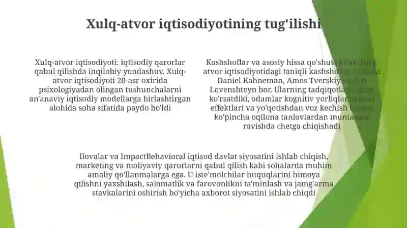 Xulq Atvor Iqtisodiyotidan 3