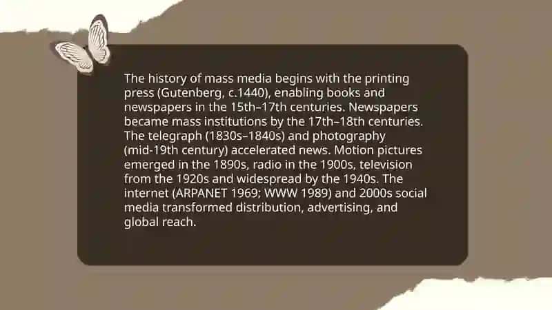 Mass Media: History and Development 3