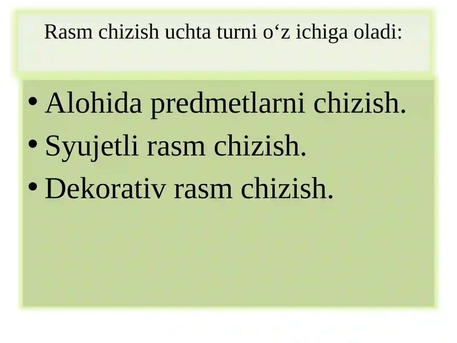 Rasm chizishning asosi 3