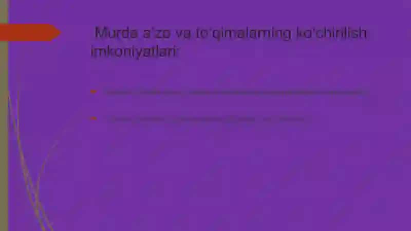 Murdaa’zovato‘qimalarning transplantatsiyasi 3