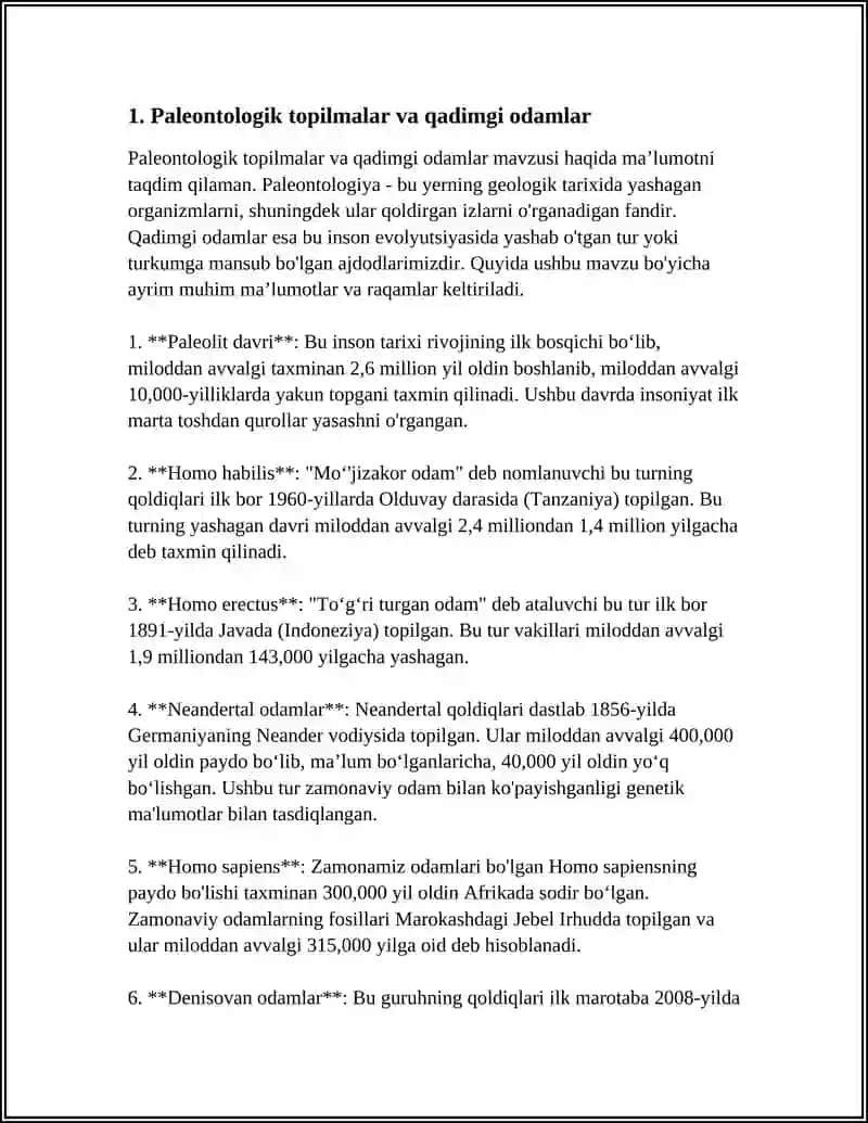 QADIMGI DAVRDA ODAMLARNI PAYDO BÓLISHI 3