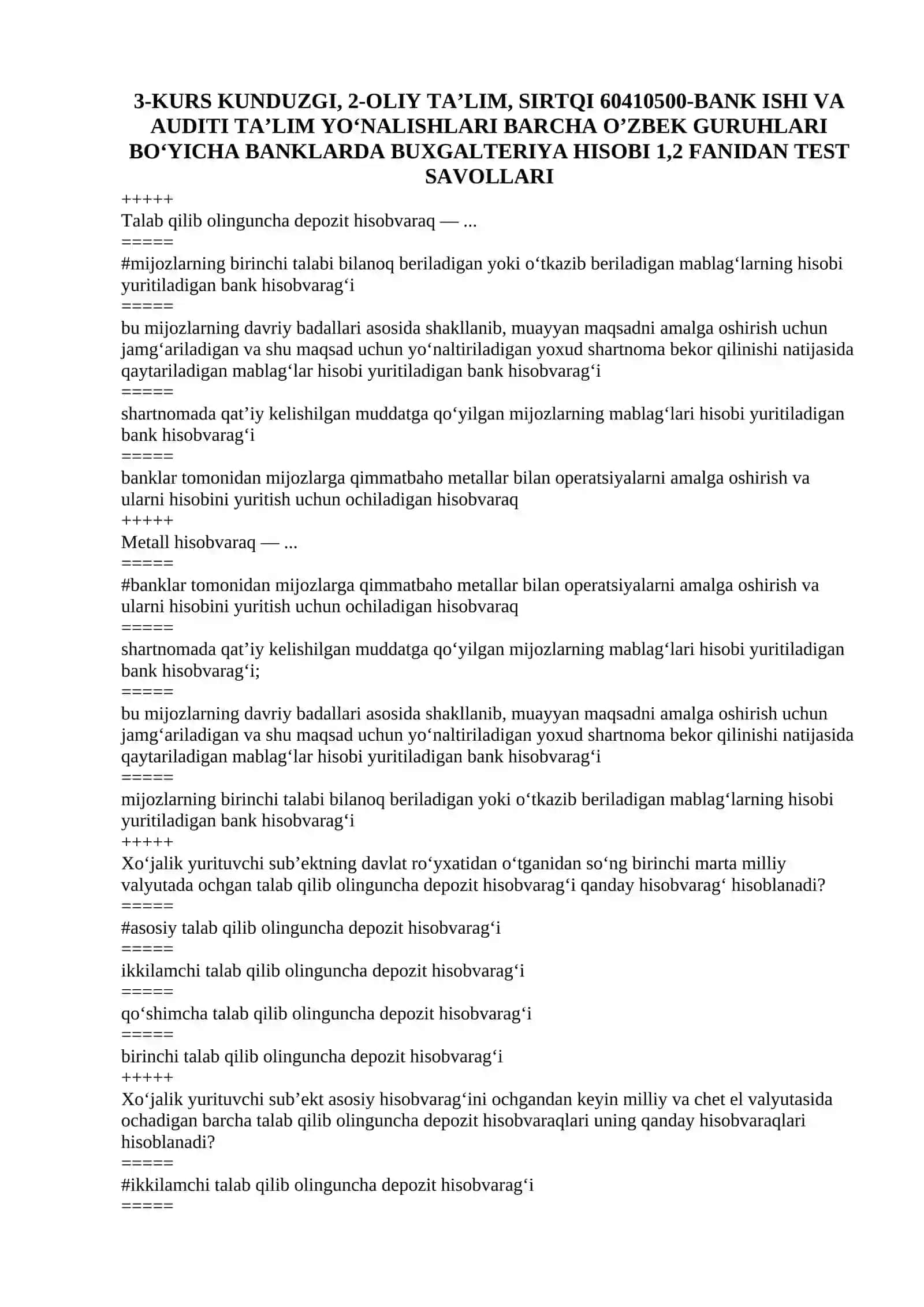 Banklarda buxgalteriya hisobi 1 2025-2026 3