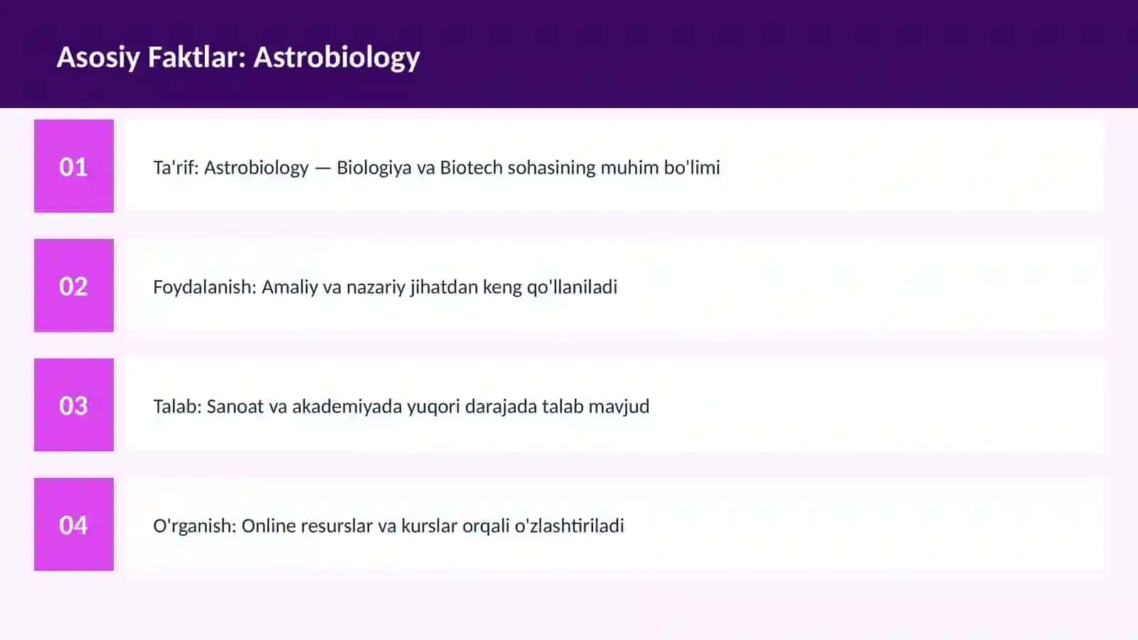 Astrobiology 3