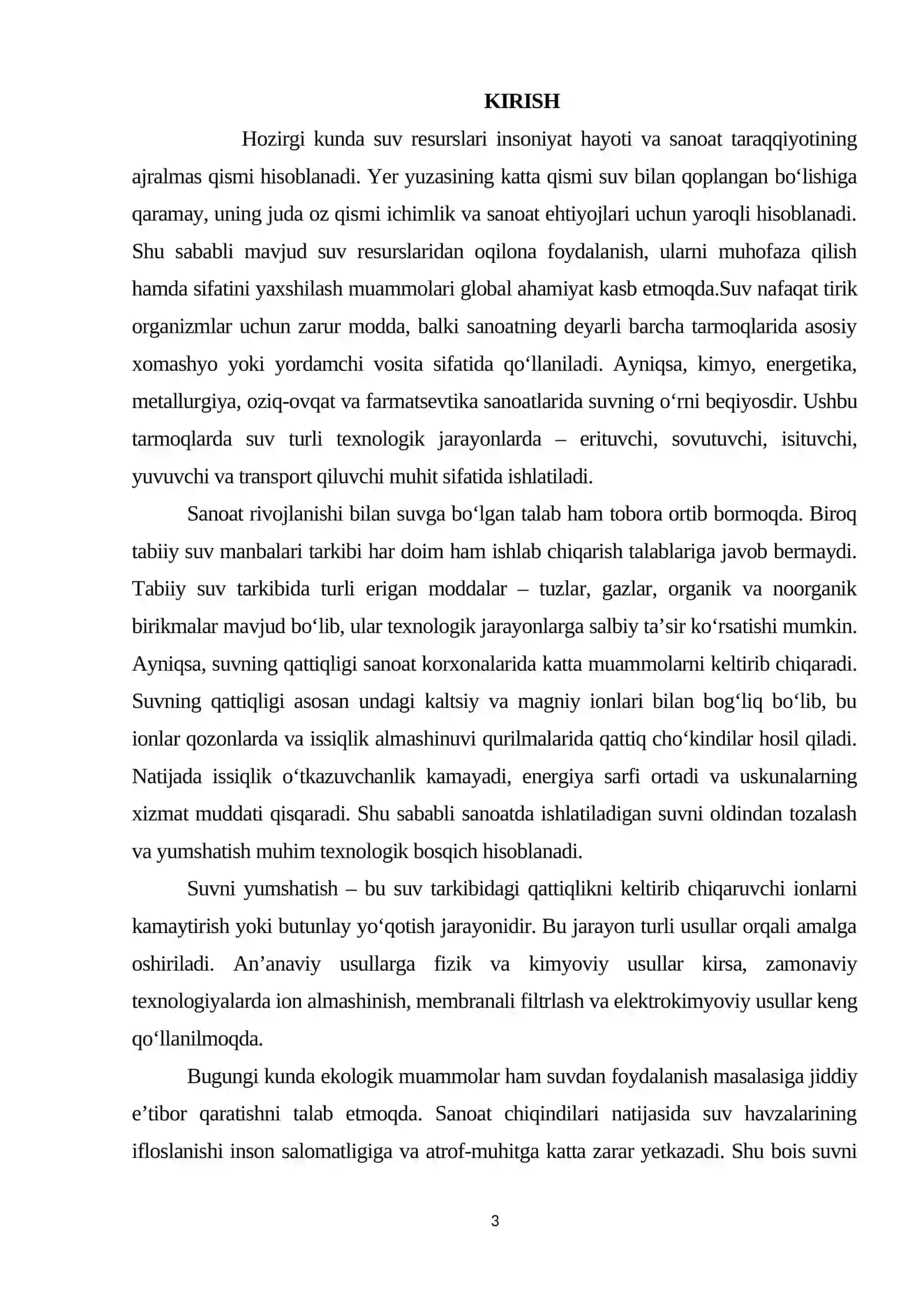 Sanoatda suv va uni yumshatish usullari 3
