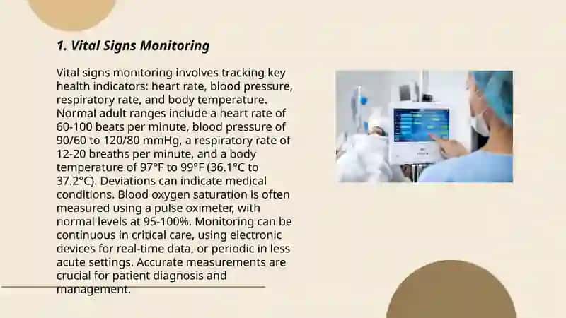 Monitoring the patient 3