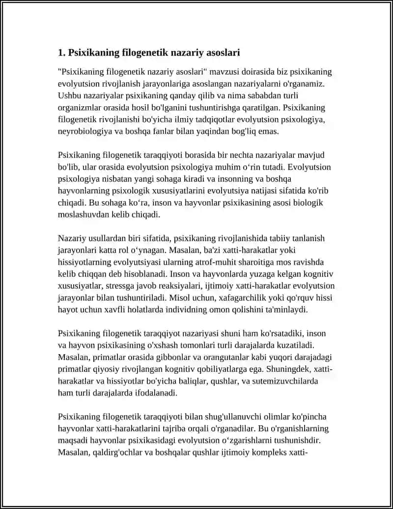 PSIXIKANING FILOGENETIK TARAQIYOTI 3