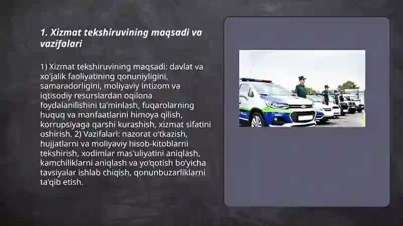 Xizmat tekshiruvi 3